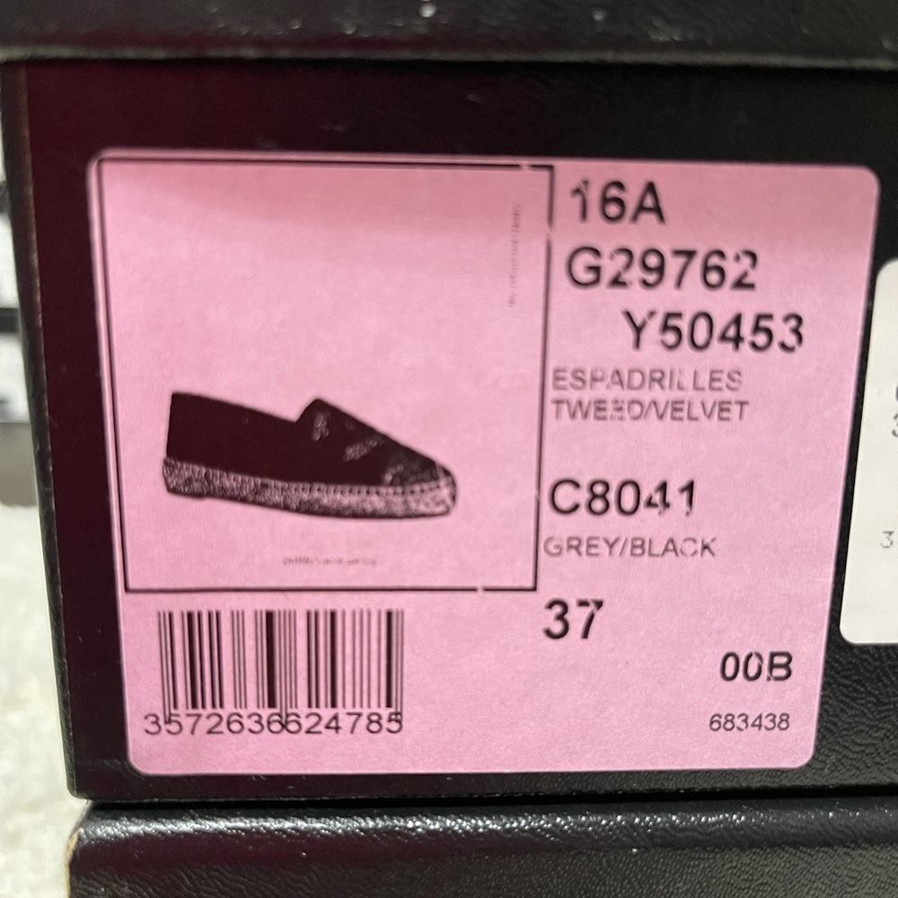 CHANEL 16A Black/Gray Espadrilles Sz. 37 - Picture 7 of 7